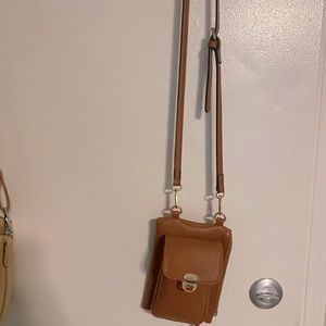 Brown phone purse